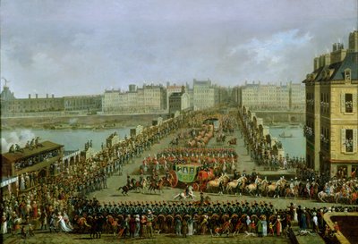 The Imperial Procession Returning to Notre Dame for the Sacred Ceremony of 2nd December 1804, Crossing the Pont-Neuf by Jacques Bertaux